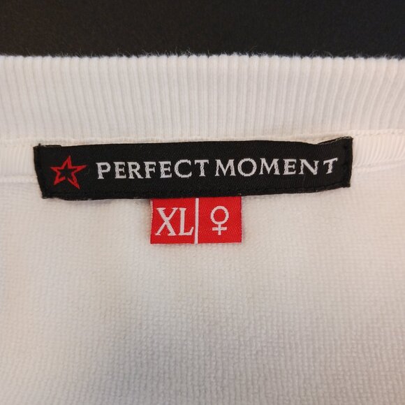 Perfect Moment, Ski Wear, XL "Misty" Sweatshirt, White Terry, Relaxed Silhouette - Picture 2 of 12